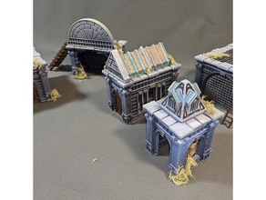 crypts - fantasy ruins modular building set 3d printable toys & games systems age sigmar aos blocks crypt scatter terrain tabletop warcry wargame wargaming 3d print model - Mito3D