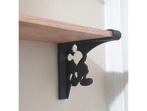light-duty mouse shelving brackets organization mickey shelf bracket 3d print model - Mito3D
