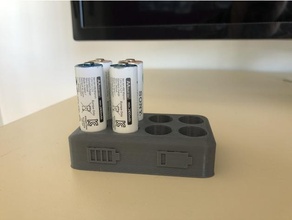 aa rechargeable battery holder gadgets 3d print model - Mito3D