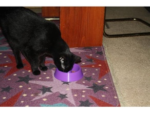 kedi tabak porsiyon kontrol Evcil Hayvanlar çanak Gıda besleyici 3d print model - Mito3D