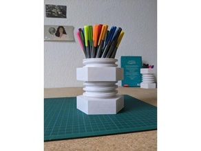 tornillo bolígrafo soporte grande Arte herramientas nuez lápiz 3d print model - Mito3D
