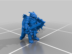 demoniaco dragonide giocattoli Giochi chierico demone dnd Drago combattente paladino esploratore stregone 3d print model - Mito3D