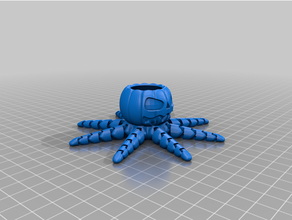 jack lantern poulpe couvercle 3d print model - Mito3D