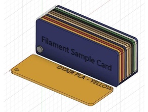 filament échantillon carte titulaire soutien 3d impression tests fila tester 3d print model - Mito3D