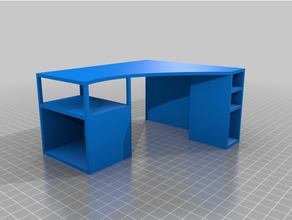 escritório escrivaninha canto equipamento 3d print model - Mito3D