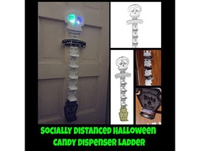 sozial distanziert Halloween Süßigkeiten Spender Leiter Dekor Knochen 3d print model - Mito3D
