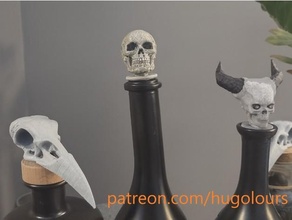 Halloween tappo bottiglia arredamento cap orrore cranio 3d print model - Mito3D