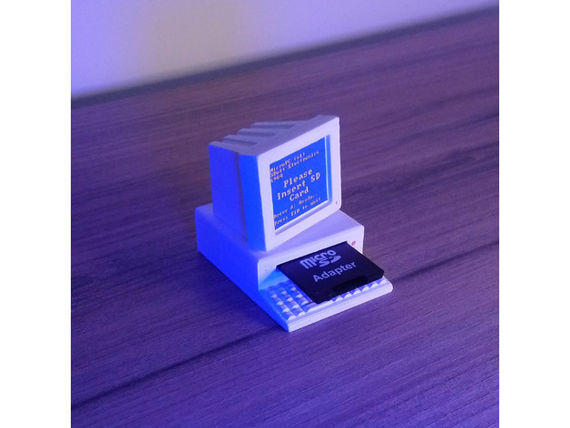 micro pc sd card art mini retro holder 3D print model - Mito3D