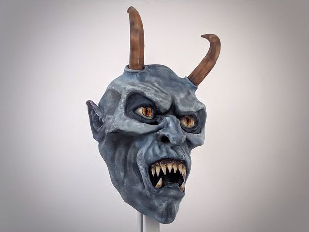 wearable 3d printed krampus mask costume decoration decorations halloween monster 3D print model - Mito3D