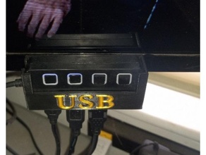tcpiii 39 ler USB hub Kulp destek araç sahipleri kutuları ışıklı değiştirmek 3d print model - Mito3D