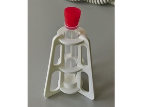 Single Phiole Labor Gestell skalierbar biochemisch chemisch Werkzeuge 3d print model - Mito3D