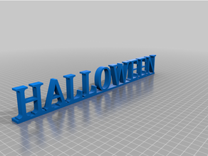 halloween lettering logo decor decoration 3d print model - Mito3D