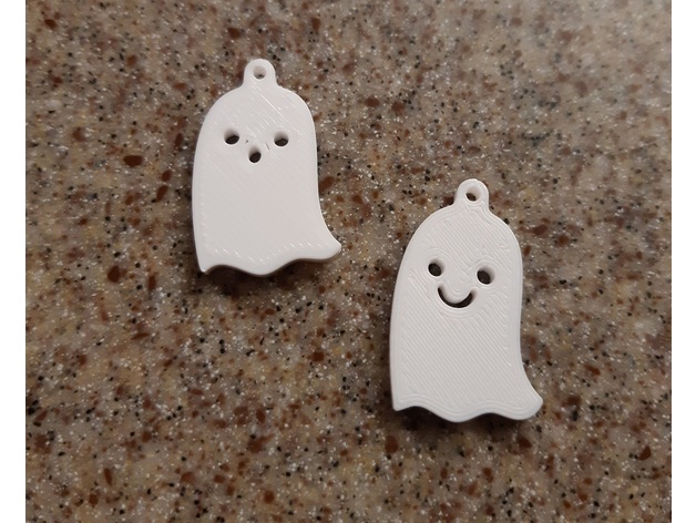 lindo fantasma oído anillos pendientes 3D print model - Mito3D