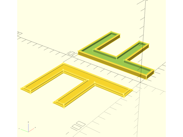 anpassbar inset lid letter shaped Box Zeichen Logos 3D print model - Mito3D