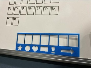 tableau blanc calendrier pochoir 7 journée mois organisation balle journalisation 3d print model - Mito3D