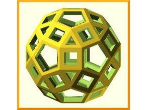 rhombicosidodecahedron matemática animado openscad poliedro 3d print model - Mito3D