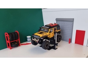 axial scx24 Garage Tür Automobil Jeep Walze Wrangler 3d print model - Mito3D