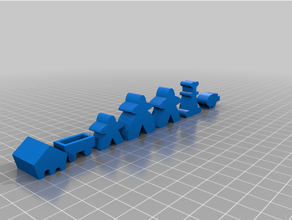 Carcassonne meeples jogos peças meeple peões 3d print model - Mito3D