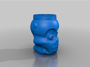 skull candy bucket 3d print model - Mito3D
