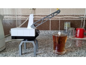 tea crane - perfect companion lovers kitchen & dining teabag holder 3d print model - Mito3D