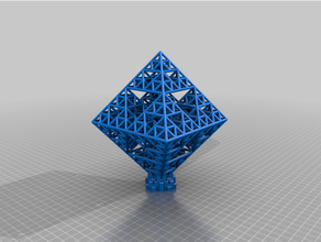 openscad octaedro fractal matemática arte 3d print model - Mito3D