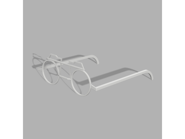 zeke glass - attack titan glasses eyeglasses 3D print model - Mito3D