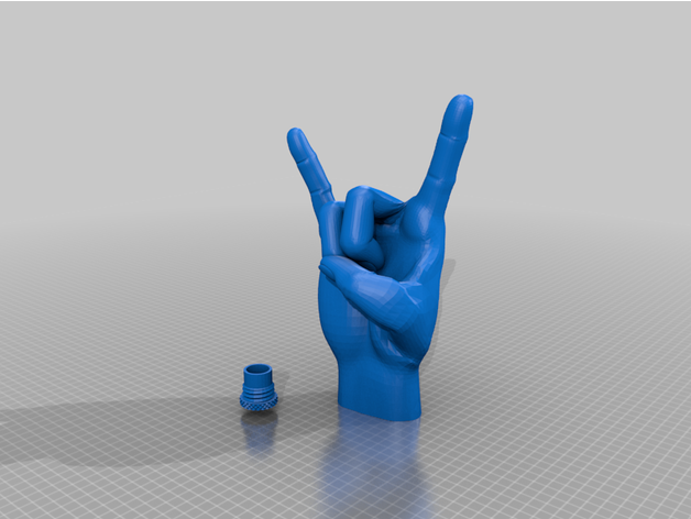 jeometalik el spor açık havada yer önbellek 3D print model - Mito3D