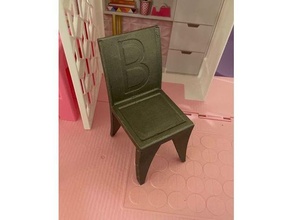 barbie chair supports required toys & games accessories kitchen stuff doll dollhouse furniture 3d print model - Mito3D