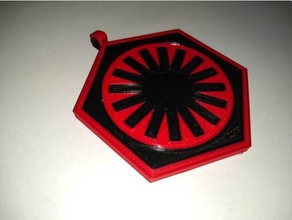 order logo medallion - dual color costume kylo ren rebel alliance star wars 3d print model - Mito3D