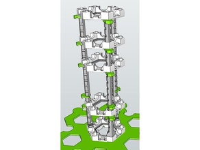 gravitrax compatible spacer pillar 3d printing 6-exit basic tile abstandshalter elevation exit pillars sule 3d print model - Mito3D