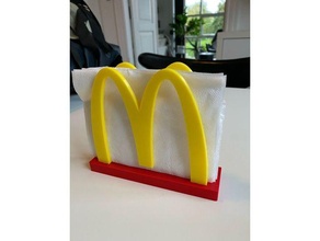 mcDonalds serviette table titulaire soutien cuisine manger bling porte serviettes 3d print model - Mito3D