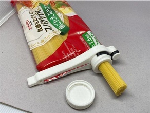 pasta sacchetto clip contenitori valutare misurare spaghetti 3d print model - Mito3D