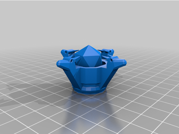 Drago gemma alterare combatte i pesci dnd fantasia poli terreno tavolo modello 3D print model - Mito3D