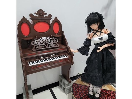 1 3 scale reed organ bjd dolls sorrowbjd Decor ball jointed doll prop dollhouse furniture gothic musical instrument piano retro vintage 3d print model - Mito3D