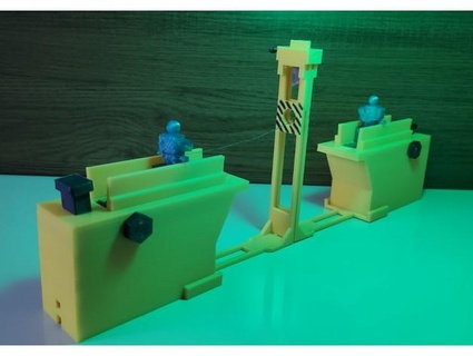 calamaro gioco tirare guerra giocattolo printpi3d giocattoli Giochi ingegneria meccanico meccanismo tiro fune 3d print model - Mito3D