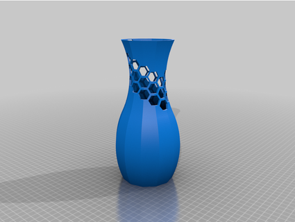 vase hexagon holes gyscos Decor 3d print model - Mito3D