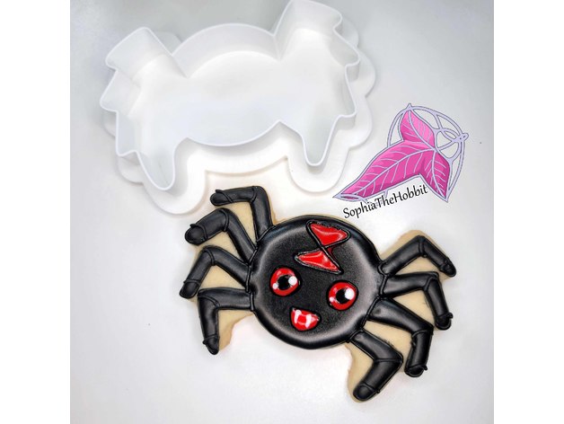 ragno biscotto taglierina sophiathehobbit cucina cenare nero vedova Halloween qc 3D print model - Mito3D