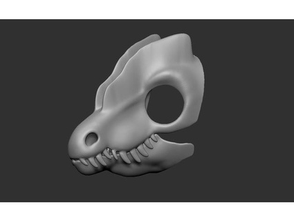 dilophosaure masque Robert Noé blake costume base dinosaure velu fursuit tête head 3d print model - Mito3D