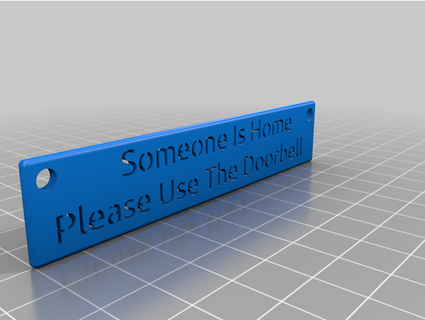 doorbell sign aedazan Signs & Logos 3d print model - Mito3D