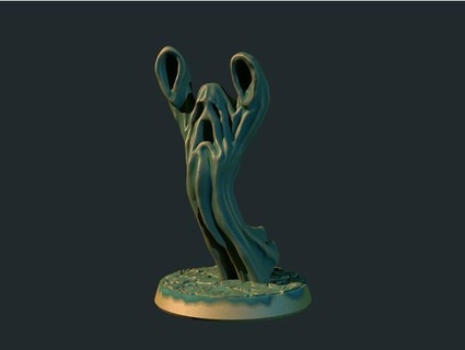 ghost 28mm supportless fdm friendly briteminis 3d print model - Mito3D
