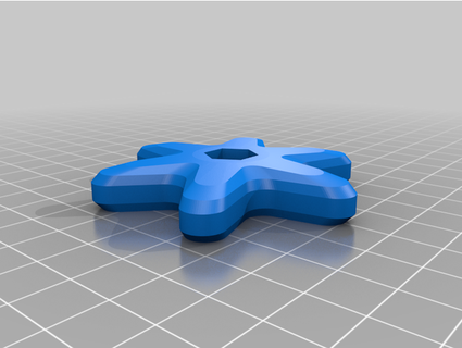 star-shaped thumbscrew head hex bolt gyscos 3d print model - Mito3D
