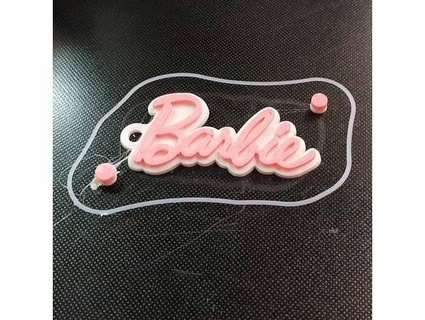 llavero Barbie logo burbuja 3d print model - Mito3D