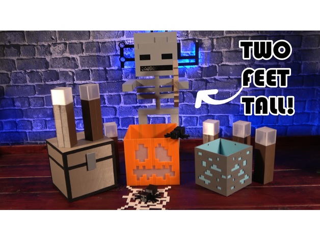 minecraft halloween decorations jcprintnplay 3D print model - Mito3D