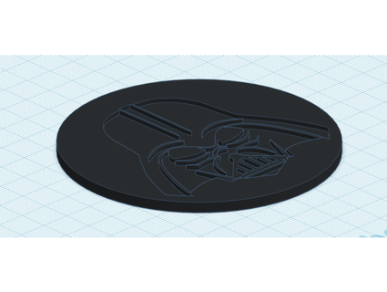 Darth Vader bardak altlığı pastel flano 3d print model - Mito3D
