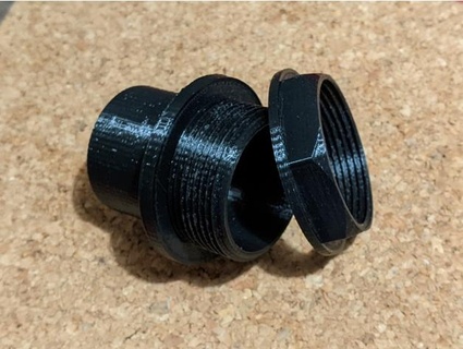 tank connector 15 bsp 40mm plain threaded peaberry 3d print model - Mito3D