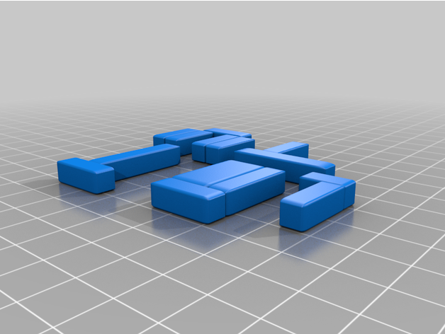 tasca puzzle combatte i pesci 3D print model - Mito3D