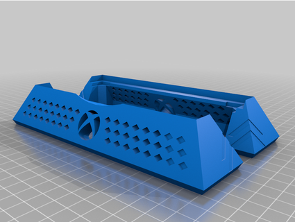 xbox serie x horizontal estante soporte vector octogonal 3d print model - Mito3D