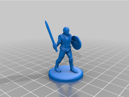bandido espadachim miniatura tabela topo inimigo npc choramos 3d print model - Mito3D