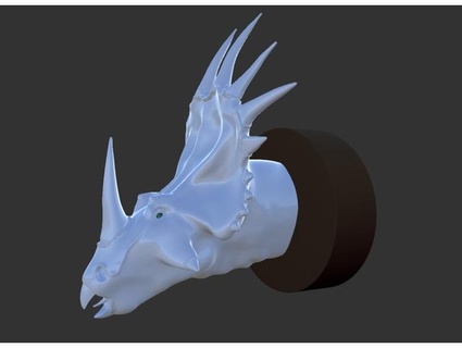 Styracosaurus Albertensis cabeça esculpir Senhor 3d print model - Mito3D