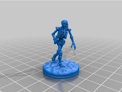 esqueleto punhal curto espada tabela topo miniatura inimigo npc choramos 3d print model - Mito3D